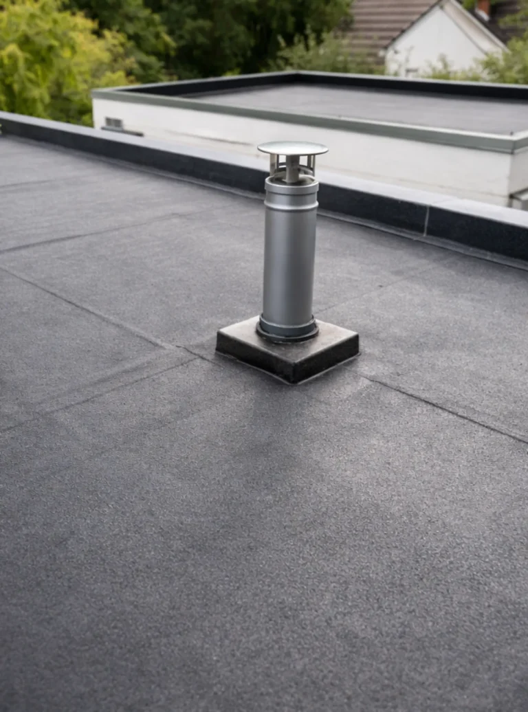 Afvoer en doorvoer op plat dak ter voorkoming van daklekkage