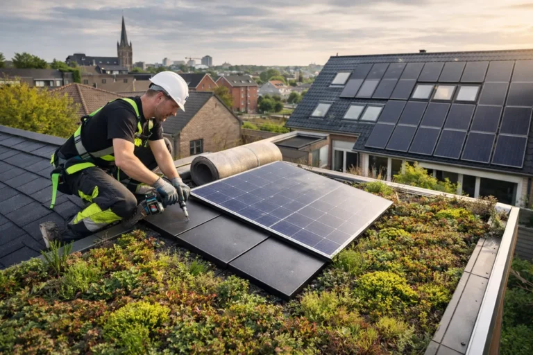 Nijmegen plaatst zonnepanelen op groendak met sedum voor duurzame dakrenovatie