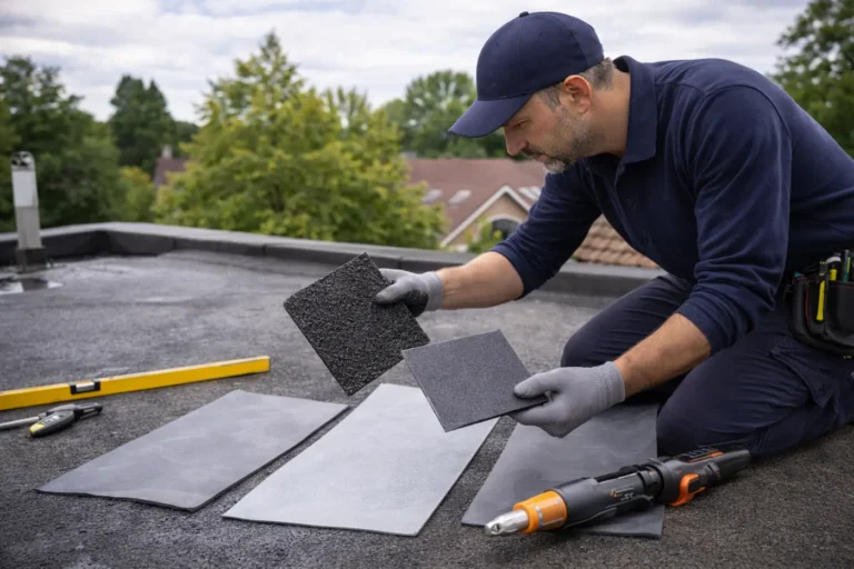 Dakdekker in Almere vergelijkt bitumen EPDM en PVC dakbedekking op een plat dak