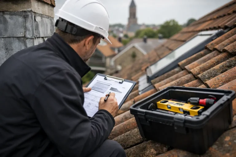 Dakdekker Amersfoort inspecteert dak met rapport en checklist
