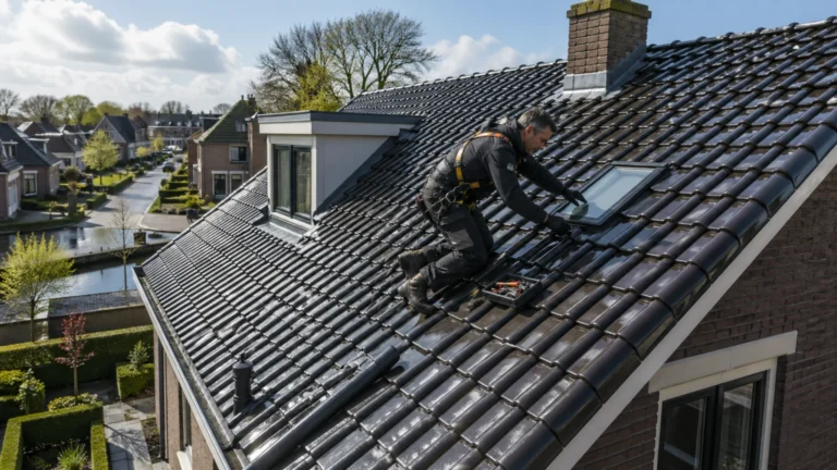 Dakdekker Ammerzoden voert dakcontrole uit op pannendak met dakraam