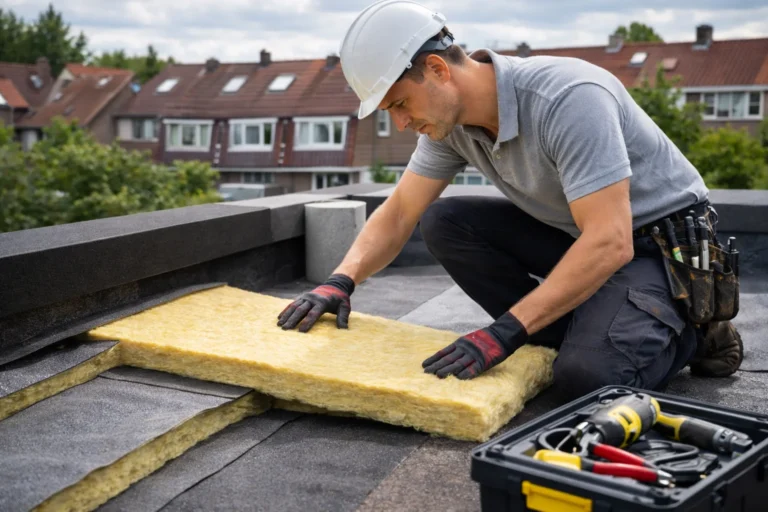dakdekker Haarlem combineert dakisolatie met reparatie op een plat dak