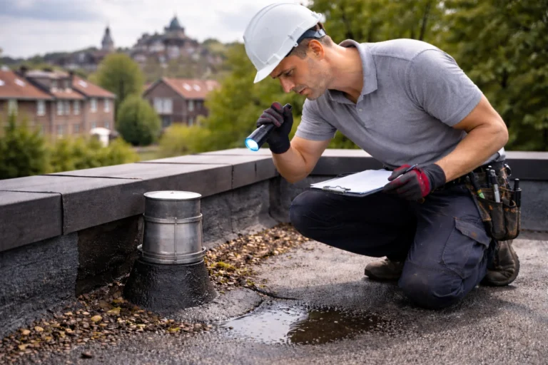 dakdekker Utrecht inspecteert een plat dak om lekkage en slijtage vroeg te signaleren