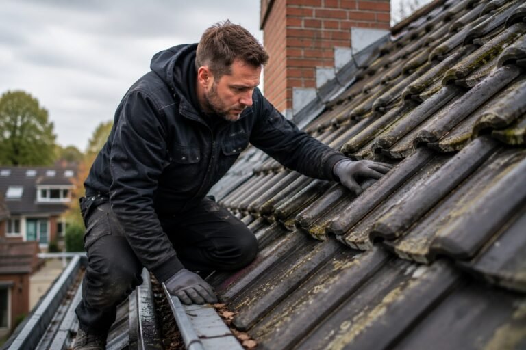 Dakdekker Nijmegen inspecteert een dak om slijtage vroeg te herkennen en het dak sterker en energiezuiniger te houden