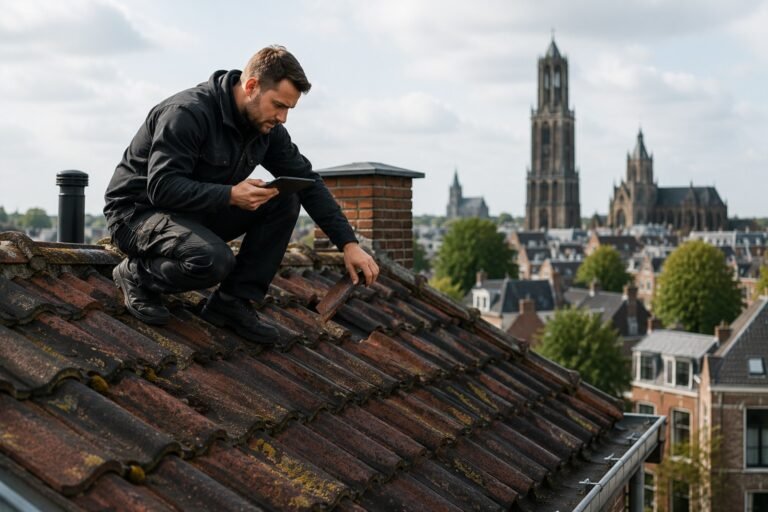 Dakdekker Utrecht voert een professionele dakinspectie uit om dakschade en lekkages vroeg te voorkomen.