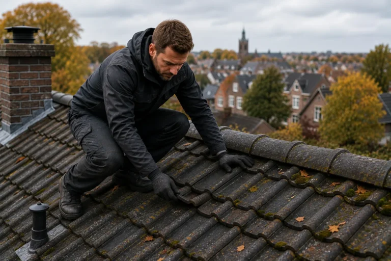 Dakdekker Nijmegen controleert dakpannen en kwetsbare dakdelen tijdens regelmatig onderhoud om lekkage en grotere schade te voorkomen.