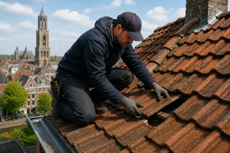 Dakdekker Utrecht voert een kleine dakreparatie uit